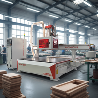 Routeur CNC de haute précision 9KW ATC ISO30 ER32 avec broche Syntec 60WE et table à vide pour le travail du bois