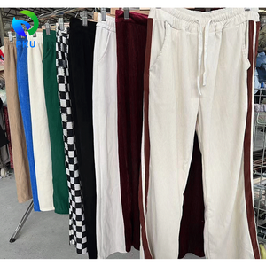 Primavera autunno pantaloni <span class=keywords><strong>donna</strong></span> alla moda <span class=keywords><strong>vestiti</strong></span> usati <span class=keywords><strong>donna</strong></span> pantaloni a righe <span class=keywords><strong>vestiti</strong></span> di seconda mano all'ingrosso grossisti <span class=keywords><strong>online</strong></span> - Product Image 1