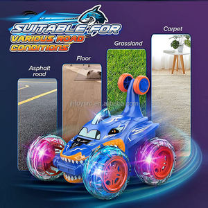 Voiture télécommandée tout-terrain rotative à 360° 2,4 GHz, modèle <span class=keywords><strong>Requin</strong></span>, avec lumières aux roues – Vente Flash - Product Image 3