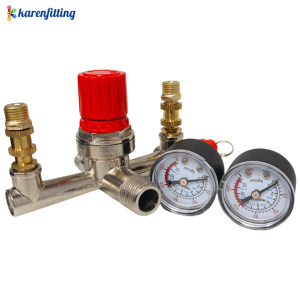 Conjunto de regulador de presión de aire de alta precisión, válvula de control de 4 vías de 90-120PSI para herramientas neumáticas y equipos de compresores de aire - Product Image 5