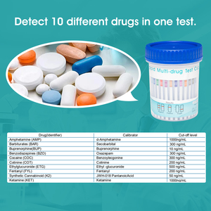 Vaso de Prueba de <span class=keywords><strong>Drogas</strong></span> Personalizado con Logotipo, de 10 Paneles, Tipo T, para Pruebas de COC/BAR/AMP/MET/THC/OPI/PCP/MDMA/MTD/BZO DOA - Product Image 5