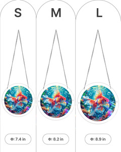 Goldfish <b>Acrylic</b> Jigsaw Puzzle Suncatcher with <b>Frame</b> DIY Assembly Irregular Pieces Window Sun Catcher Home Wall Decor - Product Image 4