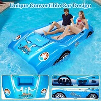 Radeau gonflable double place en PVC pour voiture, modèle LH2024060304, fourni par le fabricant, pour couples, avec glacière intégrée pour piscine et plage