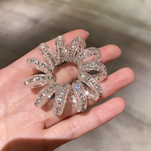 Coleteros de Lujo de Cristal, Coleteros de Alambre Telefónico, Coleteros de Plástico en Espiral, Coleteros a Granel, Anillos Elásticos para el Cabello para Mujeres y Niñas - Product Image 4
