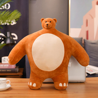Nouveau design Oreiller en peluche panda doux et écologique Jouet en peluche unisexe personnalisé PT petite tête avec gros corps avec rembourrage en coton PP