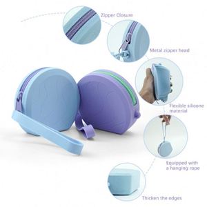 Custom Logo Fashion Silicone Coin Purse Mini Waterproof Portable Zipper <b>Wrist</b> <b>Strap</b> for Daily Use - Product Image 3