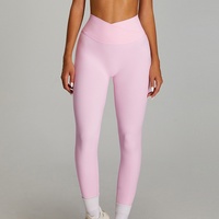 Pantalon de sport taille haute amincissant et rehausseur de fessiers en Spandex/Nylon pour la course, le fitness et le yoga, grandes tailles, transfrontalier