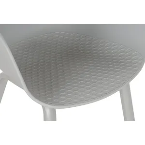 Sedia in Metallo PP 60X55X78 Grigio Chiaro - Product Image 1
