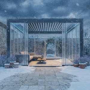 Pergola bioclimatique en aluminium à isolation thermique avec système de drainage anti-gel pour station de ski <span class=keywords><strong>alpine</strong></span> de luxe et chalet - Product Image 1