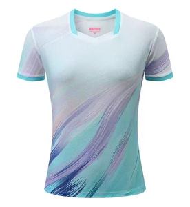 Nueva Camiseta Deportiva de Bádminton de Seda Helada para Verano, de Secado Rápido, Suave y Transpirable, de Manga Corta, Cuello en V, para Hombre y Mujer, con Nombre de Equipo Personalizado - Product Image 6