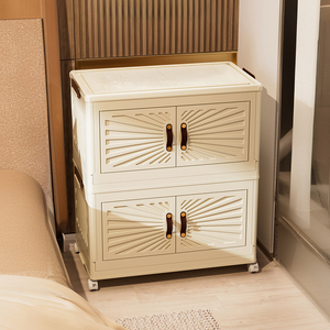 Đa chức năng thân thiện với môi có thể gập lại Stackable lưu trữ tổ chức hộp nhựa gấp lưu trữ tủ - Product Image 2