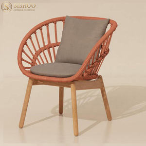 Mobilier d'extérieur pour restaurant Chaise de jardin en rotin imperméable Patio Thairs en aluminium - Product Image 4