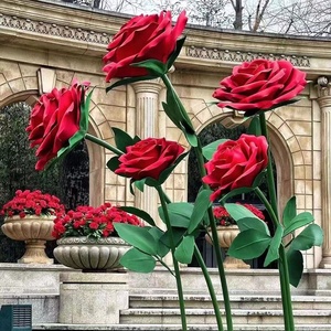 Decorazione moderna della città popolare grande scultura colorata di tulipano in acciaio inossidabile di grandi dimensioni - Product Image 4