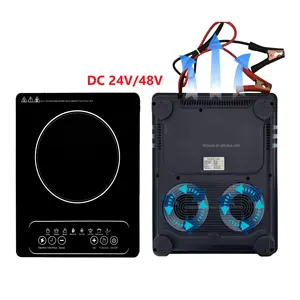 New duy nhất Battery Powered điện thương mại năng lượng mặt trời DC 24V/48V Bếp cảm ứng thông minh Lẩu Bếp