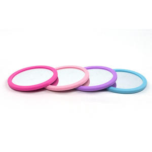 <span class=keywords><strong>Miroir</strong></span> de maquillage compact en silicone portable avec logo personnalisé |   Cadeau de voyage pour femmes et filles - Product Image 6