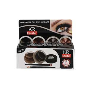 مجموعة ظلال عيون جل 2 لون من مستحضرات التجميل من Karite ، مجموعة ظلال العيون 24 ساعة بالجملة باللون الأسود والبني ، كريم ظلال العيون اللامع ، تشطيب معدني - Product Image 1