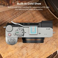 Poignée ergonomique SMALLRIG argentée pour Sony Alpha 7C II/Alpha 7CR/Alpha 7C 8g, microphone léger pour studio photo