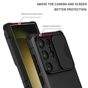 Coque antichoc pour Samsung <span class=keywords><strong>Galaxy</strong></span> S25 S24 S23 <span class=keywords><strong>S22</strong></span> S21 Ultra Plus + Note 20 Ultra Slide Camera Lens <span class=keywords><strong>Protection</strong></span> Stand Back Cover - Product Image 2