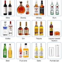 Ligne de production automatique de remplissage, de bouchage et d'étiquetage de bouteilles de spiritueux, de liqueurs et de liquides pour l'emballage de la vodka, du gin, du vin et du whisky