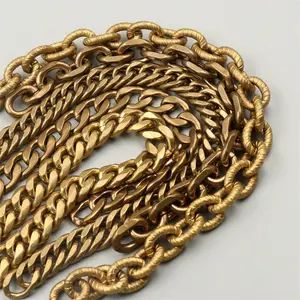 BRASS CHAIN Luxury Handbag Bag Acessórios Chain Strap Fornecedores Bag Purse Handle Strap Bag Cadeia para Bolsas