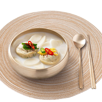 Napperons de table de cuisine Inyahome écologiques, style américain, résistants à la chaleur, en PVC plastique, imperméables, antidérapants et lavables