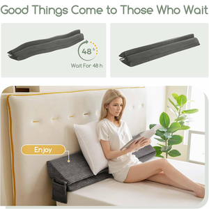 Coussin compensateur King Size en mousse à mémoire <span class=keywords><strong>de</strong></span> <span class=keywords><strong>forme</strong></span> réglable pour l'espace entre le matelas et la tête <span class=keywords><strong>de</strong></span> lit, 0-7 pouces, en fibre <span class=keywords><strong>de</strong></span> bambou écologique - Product Image 5