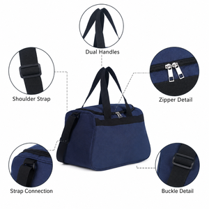 Sac de sport en toile Oxford 600D grande capacité avec logo personnalisé, sac de <span class=keywords><strong>voyage</strong></span> durable pour la nuit avec bandoulière réglable - Product Image 4