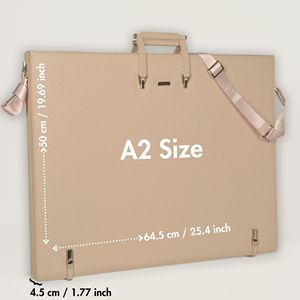 Portefeuille en cuir A2 pour artistes et peintres, porte-crayons de couleur avec sac de fournitures artistiques idéal pour offrir - Product Image 5