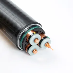 Medium Voltage Three core copper conductor XLPE insulated Steel Wire armoured PVC sheathed N2XSERY power cable