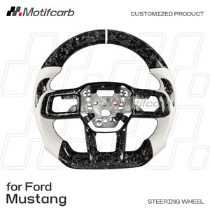 Volante de Fibra de Carbono Forjado con Detalles Plateados Personalizados para Ford Mustang 7ª Gen. S650 Dark Horse GT GTD Shelby Coupe 2024-2026 - Product Image 2