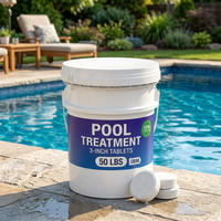 Tablettes de chlore en vrac pour piscine, 3 pouces, 50 lb, stock USA, faible MOQ EPA, expédition rapide, prix de gros