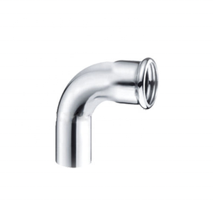Raccord de tuyau de presse de profil DVGW <span class=keywords><strong>M</strong></span> en acier inoxydable SS304/SS316 poli haute pression OEM coude 90 avec extrémité plate - Product Image 1