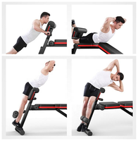 Banc de musculation multifonction en acier, chaise de fitness six-en-un, chaise pliante pour exercices à domicile, équipement de fitness