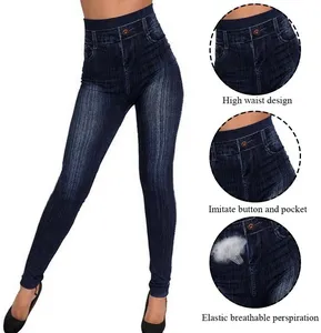 Jeggings Jeans Legging Real Pocket Women Legging Slim Jeggins