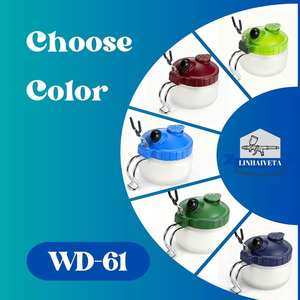 Pot de nettoyage pour pistolet aérographe LinhaivetA, pot en verre <span class=keywords><strong>avec</strong></span> support et filtre pour la peinture de modèles - Product Image 3