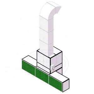 Sistema di scarico del sistema di ventilazione della stazione di preparazione/sistema di estrazione dello scarico della cabina di verniciatura