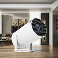 Proyektor seluler Mini Android HY300 Pro terbaru, tanpa kabel dengan LED Wifi6 dan 3D 4K portabel untuk penggunaan teater Rumah
