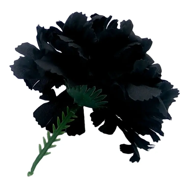 Manufacture Artificial Corsage Florist Funeral Tribute Black Carnation Picks silk flowers 144