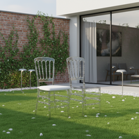 Chaises Napoléon transparentes en résine plastique empilables pour événements extérieurs et mariages – Vente en gros