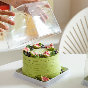 All'ingrosso della fabbrica PET quadrato di plastica usa e getta trasparente torta di compleanno scatole portanti trasparente per contenitori di compleanno - Product Image 2