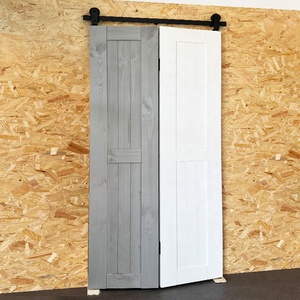 Bifold Intérieur Insonorisé Double Face Coulissant <span class=keywords><strong>Planche</strong></span> <span class=keywords><strong>De</strong></span> <span class=keywords><strong>Bois</strong></span> Massif Portes <span class=keywords><strong>De</strong></span> Grange - Product Image 3