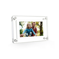 Marco de Fotos Digital Acrílico con Pantalla LCD IPS de 5 Pulgadas y 4 GB, con Rotación Automática, para Regalo
