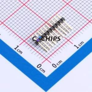 MTP310-1110S2 Pin Header Through hole Component (THT),P=1.27mm Connector 1x10P 1.27mm Single Row 10P - Product Image 1