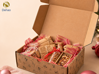 Boîte à gâteau pliable en papier biodégradable avec logo personnalisé, emballage en carton pour biscuits, gâteaux, beignets, vente en gros