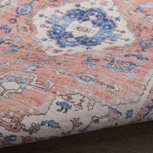 HMS classico grande 2 'X 3' avorio rosso blu orientale con Area antiscivolo tappeto fatto a mano rettangolare modello di corridoio per vivere - Product Image 5