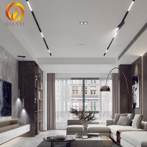Éclairage sur <span class=keywords><strong>rail</strong></span> LED moderne <span class=keywords><strong>Plafond</strong></span> <span class=keywords><strong>Rail</strong></span> magnétique Noir Aluminium Luminaire pour usage intérieur - Montage en surface Suspendu Salon - Product Image 4