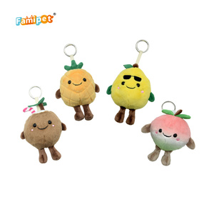 ファミペットメーカー カスタム 新しい可愛いソフトプラッシュフルーツデザインバッグチャームプラッシュキーホルダーおもちゃ - Product Image 1