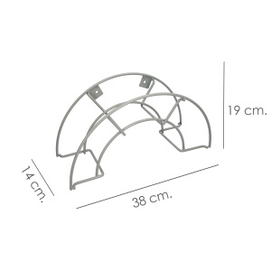 Supporto a Muro in Metallo per Tubo Flessibile 1/2 Grigio Luna - Product Image 2