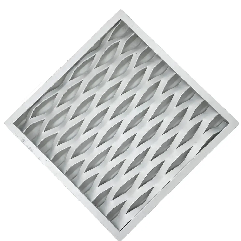 Alüminyum genişletilmiş metal ızgara tel örgü elmas delik genişletilmiş paneller tavan ekranı