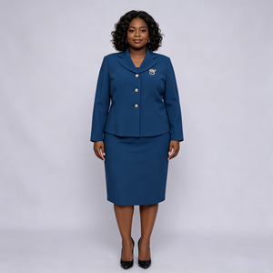 Manufacturers Wholesale Ladies Wear Uniform Office Skirt And <b>Blazers</b> Suits <b>Set</b> for Women - Product Image 5